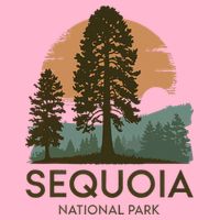 Retro Sequoia National Park Novelty Vacation Tree Minimalist Short Acrylic Beanie