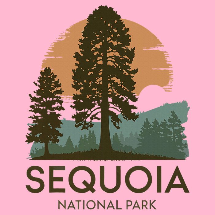 Retro Sequoia National Park Novelty Vacation Tree Minimalist Short Acrylic Beanie