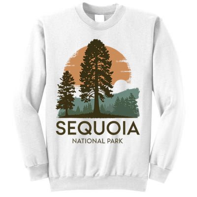 Retro Sequoia National Park Novelty Vacation Tree Minimalist Sweatshirt