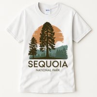Retro Sequoia National Park Novelty Vacation Tree Minimalist Tall T-Shirt