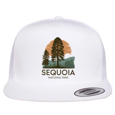 Retro Sequoia National Park Novelty Vacation Tree Minimalist Flatbill Hat