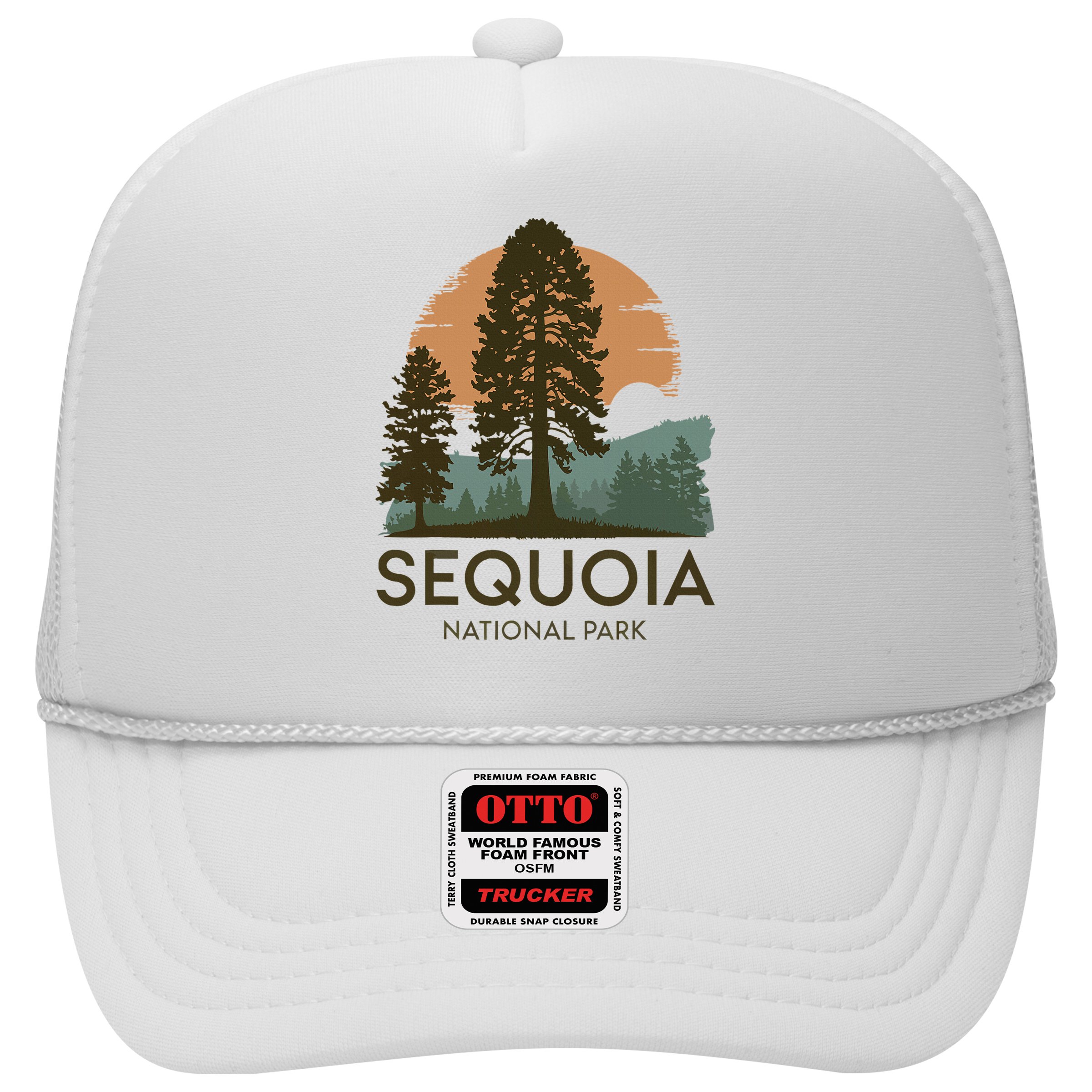 Retro Sequoia National Park Novelty Vacation Tree Minimalist Hat
