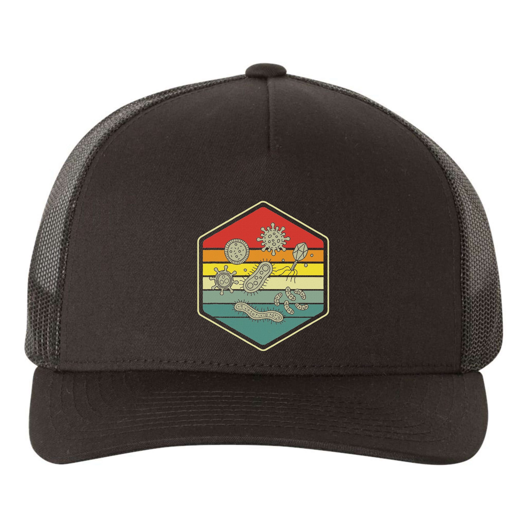 Retro Science Nerd Gift Microbiology Bacteria Biology Yupoong Adult 5-Panel Trucker Hat