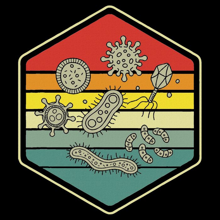 Retro Science Nerd Gift Microbiology Bacteria Biology Cooling Performance Crew T-Shirt