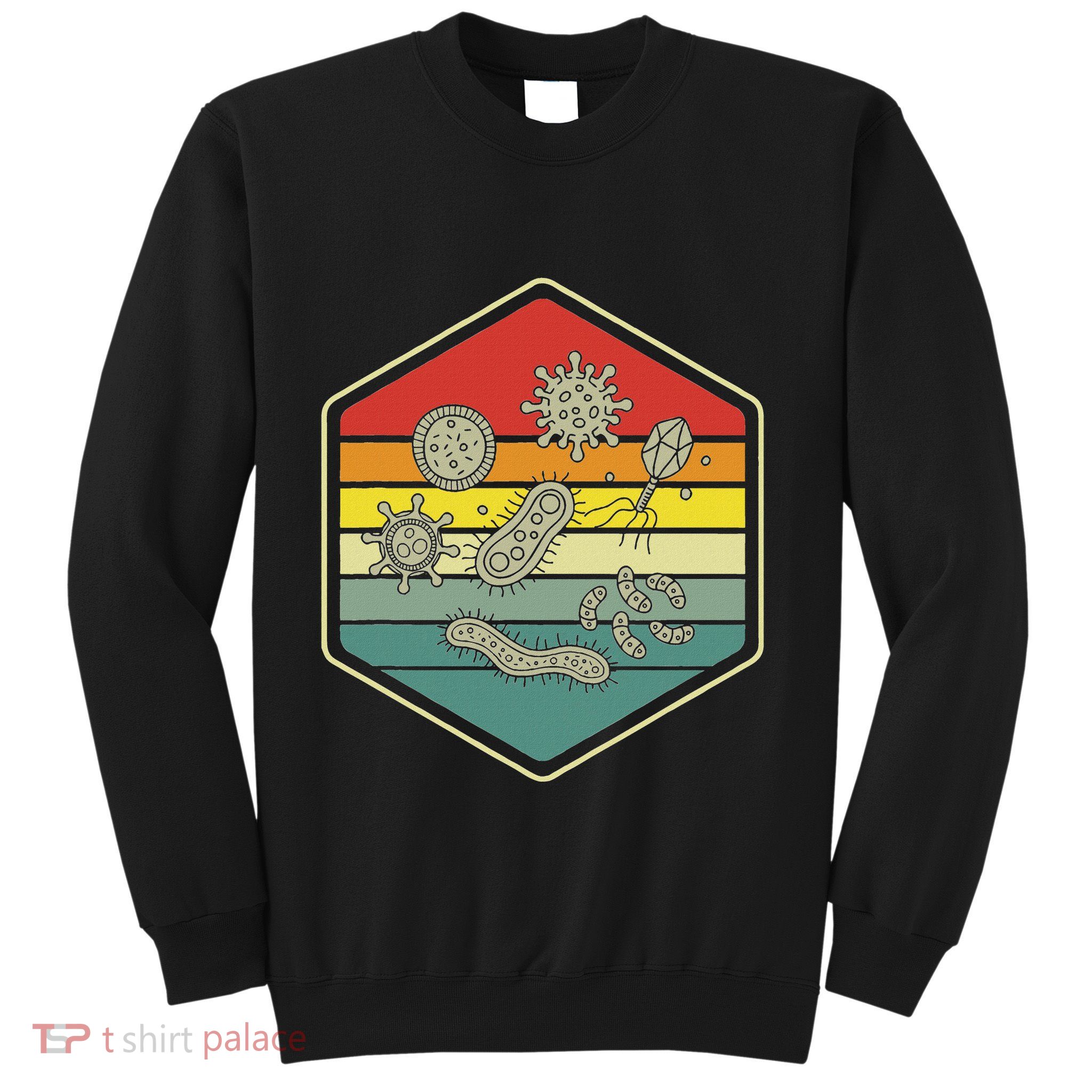 Retro Science Nerd Gift Microbiology Bacteria Biology Sweatshirt