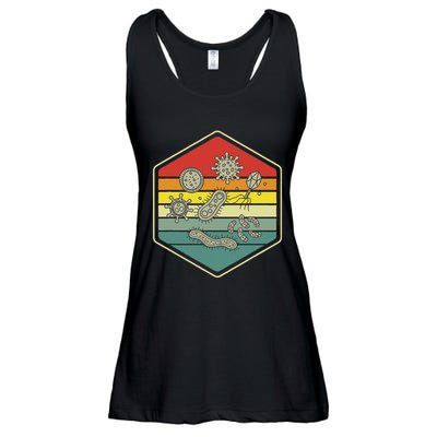Retro Science Nerd Gift Microbiology Bacteria Biology Ladies Essential Flowy Tank
