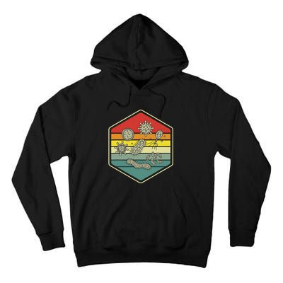 Retro Science Nerd Gift Microbiology Bacteria Biology Tall Hoodie
