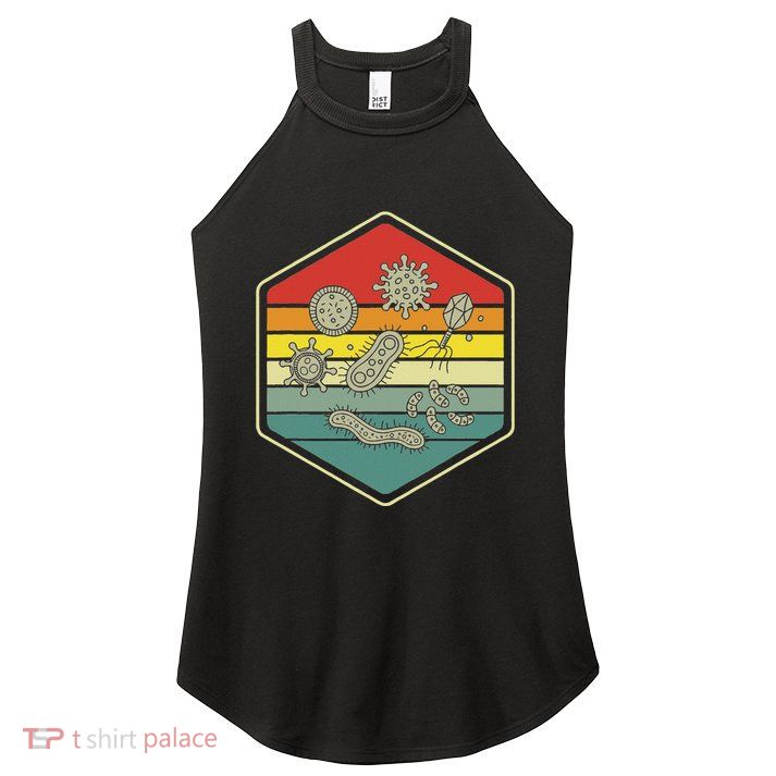 Retro Science Nerd Gift Microbiology Bacteria Biology Women's Perfect Tri Rocker Tank