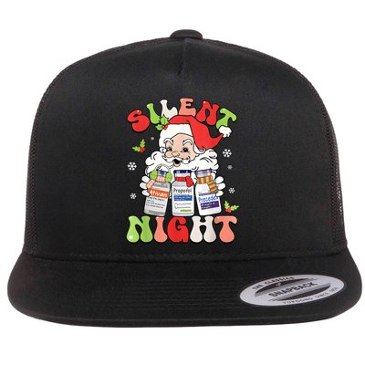 Retro Silent Night Icu Nurse Christmas Intensive Care Unit Flatbill Hat