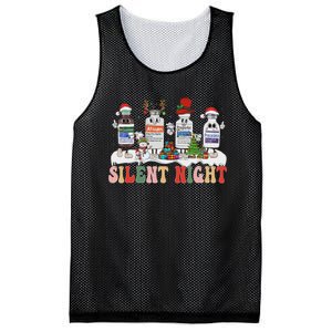 Retro Silent Night Icu Nurse Christmas Mesh Reversible Basketball Jersey Tank