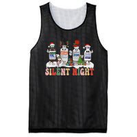 Retro Silent Night Icu Nurse Christmas Mesh Reversible Basketball Jersey Tank