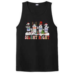 Retro Silent Night Icu Nurse Christmas PosiCharge Competitor Tank