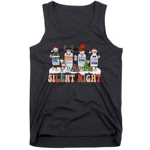 Retro Silent Night Icu Nurse Christmas Tank Top