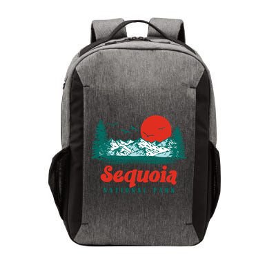 Retro Sequoia National Park Mountain Trees And Sun Graphic Gift Vector Backpack
