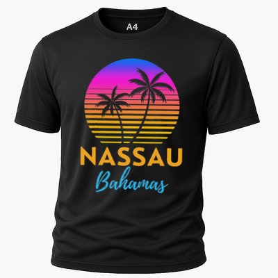 Retro Sunset Nassau Bahamas Beach Trip Vacation Summer Group Performance Shirt