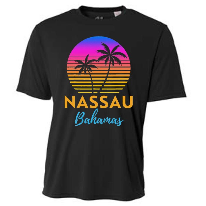 Retro Sunset Nassau Bahamas Beach Trip Vacation Summer Group Cooling Performance Crew T-Shirt