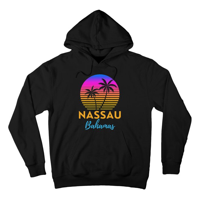 Retro Sunset Nassau Bahamas Beach Trip Vacation Summer Group Hoodie