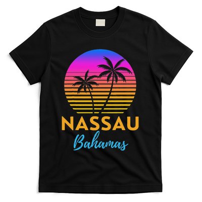 Retro Sunset Nassau Bahamas Beach Trip Vacation Summer Group T-Shirt