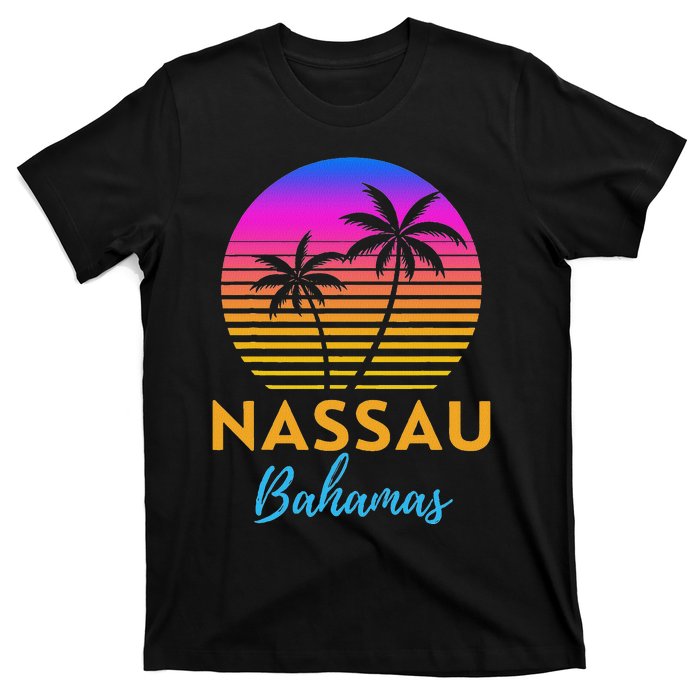 Retro Sunset Nassau Bahamas Beach Trip Vacation Summer Group T-Shirt