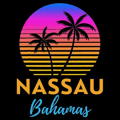 Retro Sunset Nassau Bahamas Beach Trip Vacation Summer Group T-Shirt