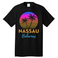 Retro Sunset Nassau Bahamas Beach Trip Vacation Summer Group Tall T-Shirt