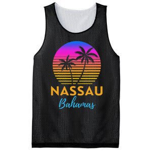 Retro Sunset Nassau Bahamas Beach Trip Vacation Summer Group Mesh Reversible Basketball Jersey Tank