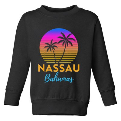 Retro Sunset Nassau Bahamas Beach Trip Vacation Summer Group Toddler Sweatshirt