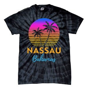 Retro Sunset Nassau Bahamas Beach Trip Vacation Summer Group Tie-Dye T-Shirt