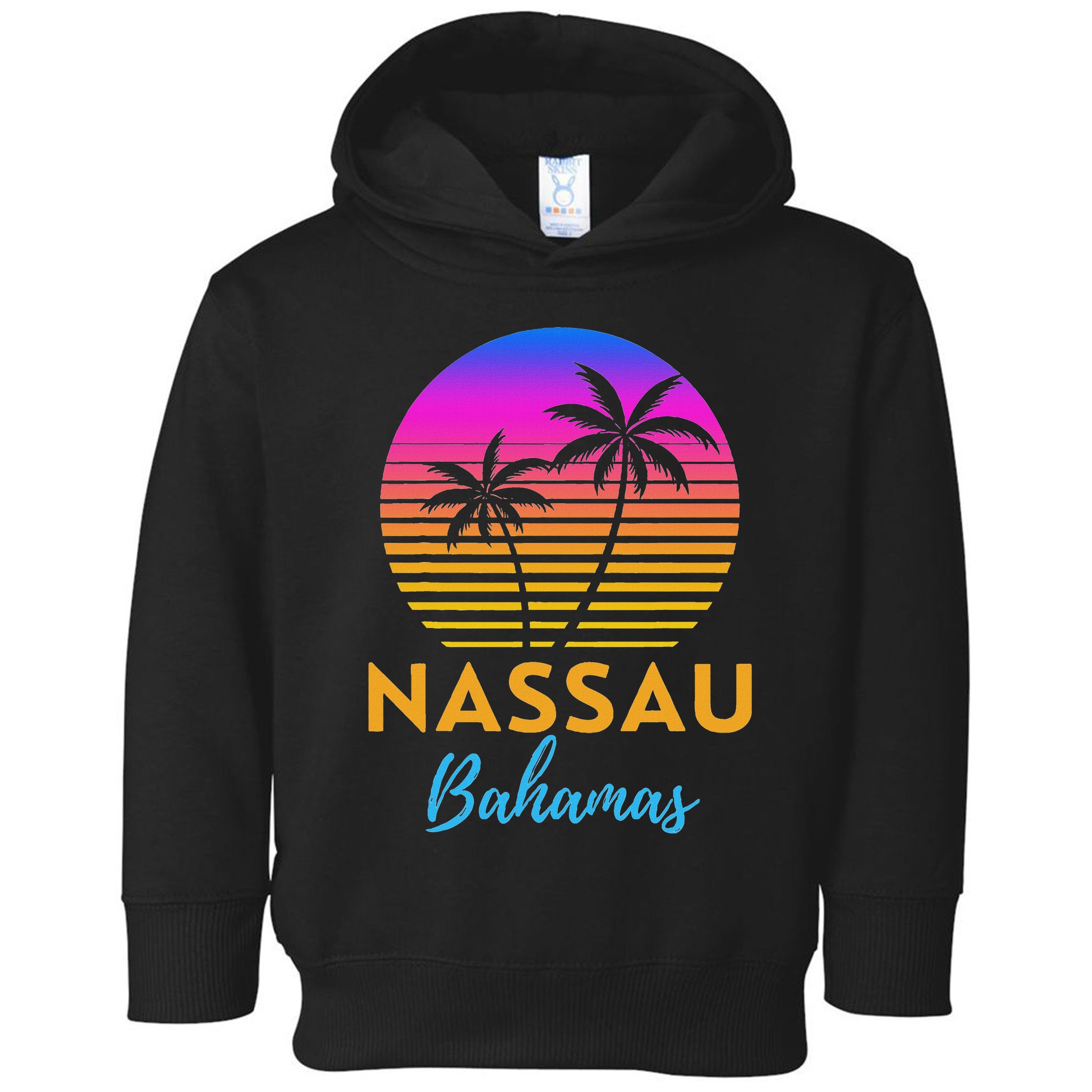 Retro Sunset Nassau Bahamas Beach Trip Vacation Summer Group Toddler Hoodie