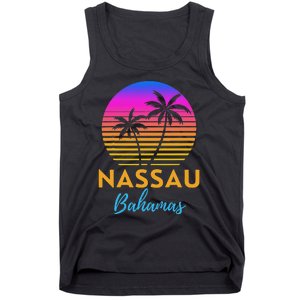 Retro Sunset Nassau Bahamas Beach Trip Vacation Summer Group Tank Top