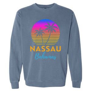 Retro Sunset Nassau Bahamas Beach Trip Vacation Summer Group Garment-Dyed Sweatshirt