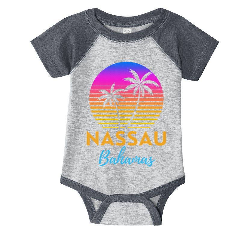 Retro Sunset Nassau Bahamas Beach Trip Vacation Summer Group Infant Baby Jersey Bodysuit