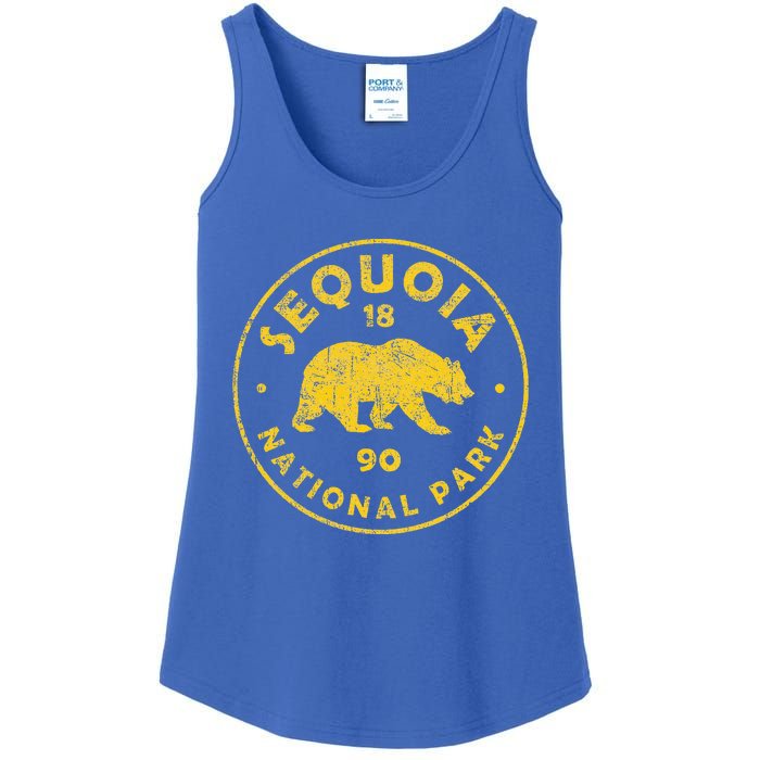 Retro Sequoia National Park Vintage Hiking Ladies Essential Tank