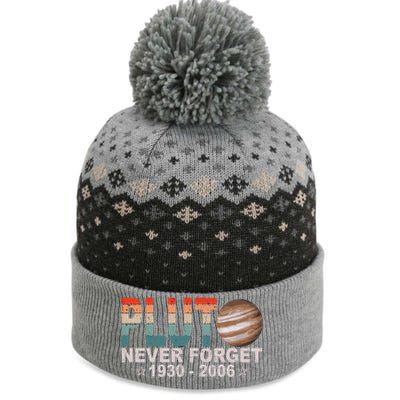 Retro Space Never Forget Pluto 1930 Gift 2006 Funny Gift The Baniff Cuffed Pom Beanie