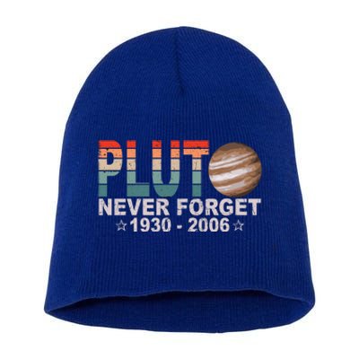 Retro Space Never Forget Pluto 1930 Gift 2006 Funny Gift Short Acrylic Beanie