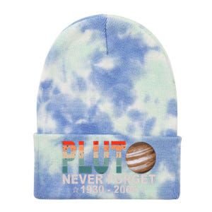 Retro Space Never Forget Pluto 1930 Gift 2006 Funny Gift Tie Dye 12in Knit Beanie