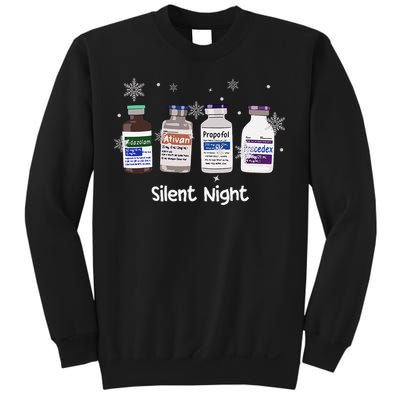 Retro Silent Night Icu Nurse Christmas Intensive Care Unit Sweatshirt