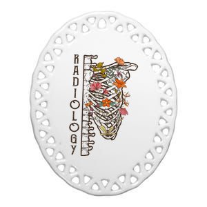 Radiology Skeleton Nurse Ceramic Oval Ornament