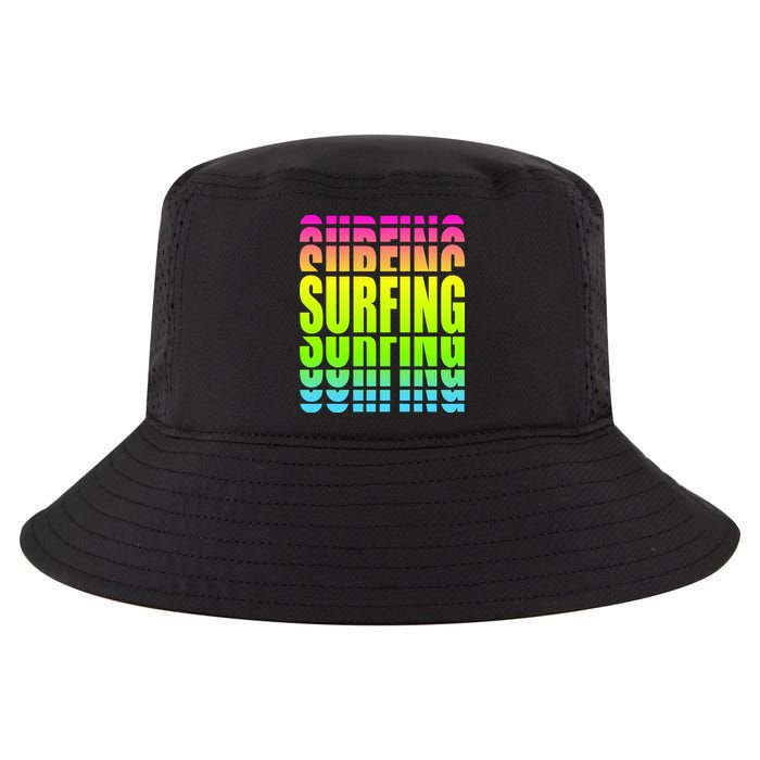 Retro Surfing Neon Cool Comfort Performance Bucket Hat