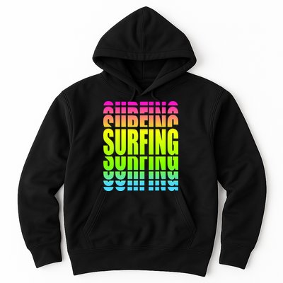 Retro Surfing Neon Hoodie