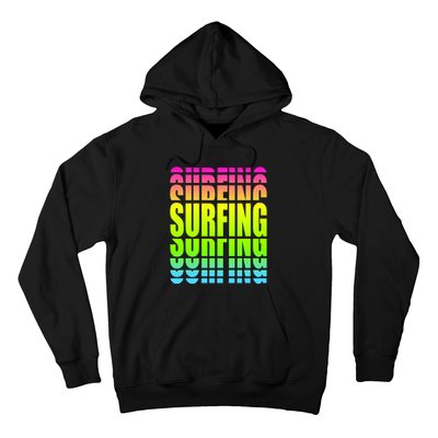 Retro Surfing Neon Hoodie