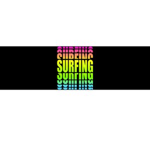 Retro Surfing Neon Bumper Sticker