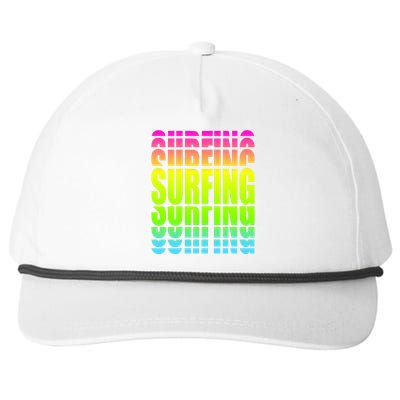 Retro Surfing Neon Snapback Five-Panel Rope Hat