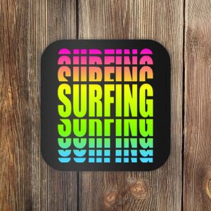 Retro Surfing Neon Coaster