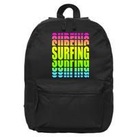 Retro Surfing Neon 16 in Basic Backpack