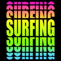 Retro Surfing Neon 16 in Basic Backpack
