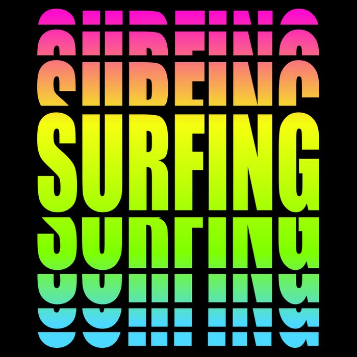 Retro Surfing Neon 16 in Basic Backpack
