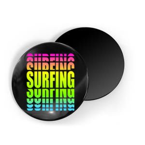 Retro Surfing Neon Magnet