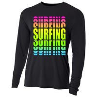 Retro Surfing Neon Cooling Performance Long Sleeve Crew