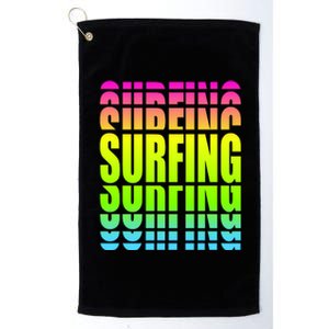 Retro Surfing Neon Platinum Collection Golf Towel